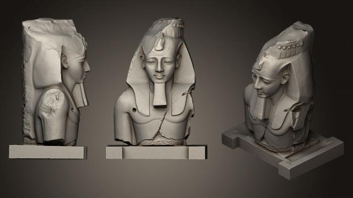 نموذج ثلاثي الأبعاد لآلة CNC التماثيل والنقوش المصرية رمسيس الثاني